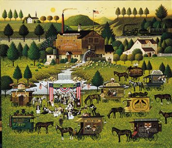 Charles Wysocki Limited Edition Print: "Rally at Dandelion Mill"