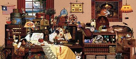 Charles Wysocki Open Edition Print:" Yarn Duty"