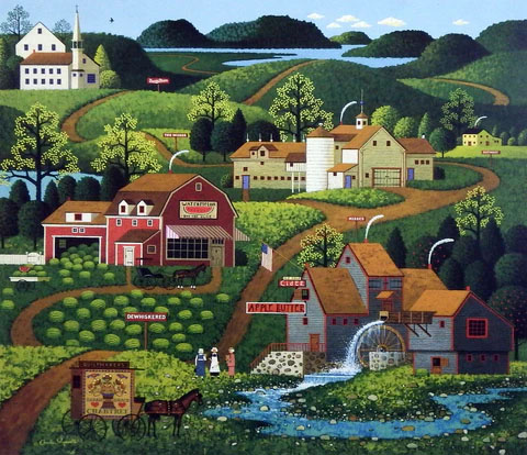 Charles Wysocki Print-Signed and Numbered:"Burma Road"
