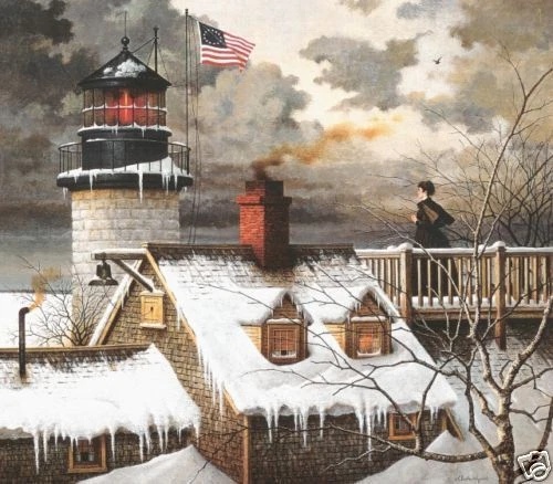 Charles Wysocki Signed and Numbered Limited Edition 15 Giclée Print: "I Hope Your Seas Are Calm"