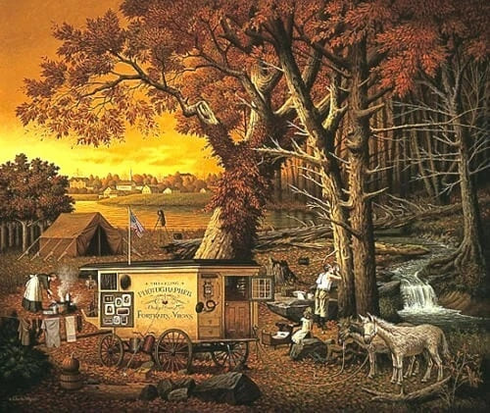 Charles Wysocki Signed and Numbered Limited Edition  Lithograph: ""