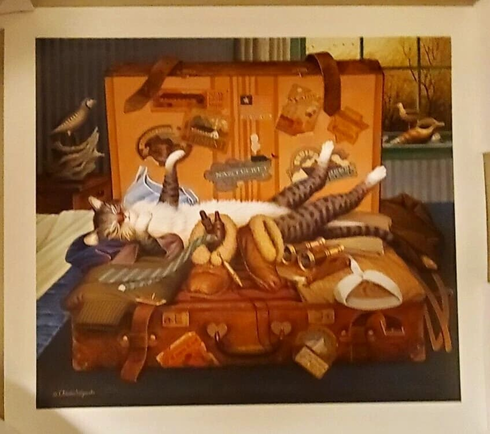 Charles Wysocki Signed and Numbered Limited Edition Lithograph: "Mabel The Stowaway" Charles Wysocki Signed and Numbered Limited Edition Lithograph: "Mabel The Stowaway"