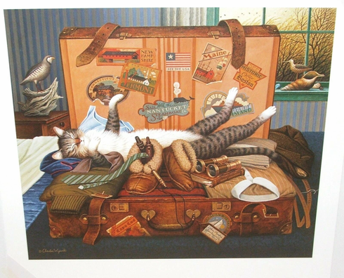 Charles Wysocki Signed and Numbered Limited Edition Lithograph: "Mabel The Stowaway" Charles Wysocki Signed and Numbered Limited Edition Lithograph: "Mabel The Stowaway"