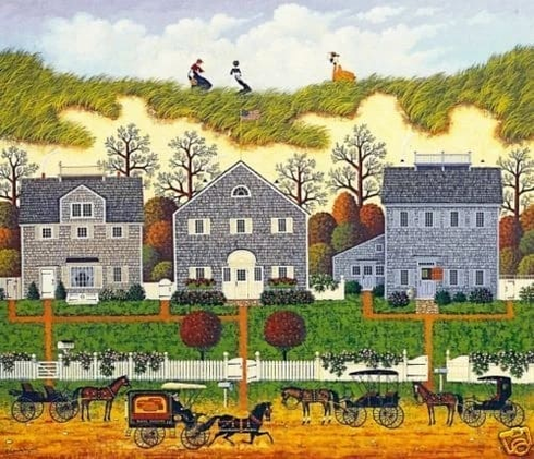 Charles Wysocki Signed and Numbered Limited Edition Lithograph: "Nantucket Winds" Charles Wysocki Signed and Numbered Limited Edition Lithograph: "Nantucket Winds"