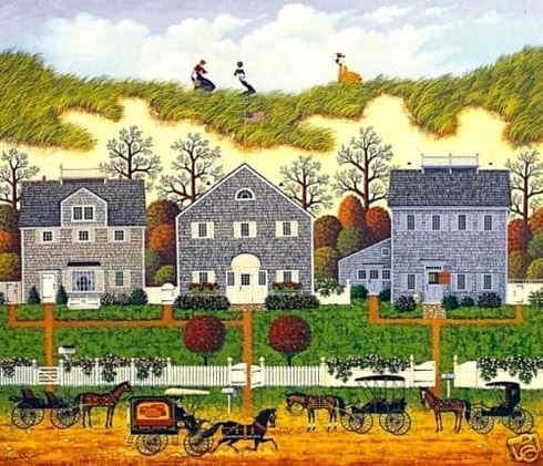 Charles Wysocki Signed and Numbered Limited Edition Lithograph: "Nantucket Winds" Charles Wysocki Signed and Numbered Limited Edition Lithograph: "Nantucket Winds"