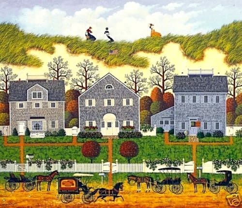 Charles Wysocki Signed and Numbered Limited Edition Lithograph: "Nantucket Winds"