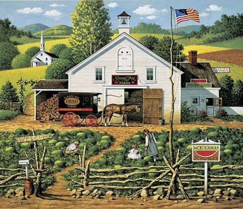 Charles Wysocki Signed Limited Edition Lithograph Print: "" Charles Wysocki Signed Limited Edition Lithograph Print: ""