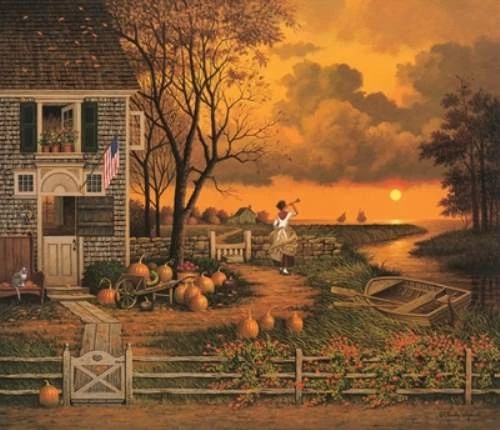 Charles Wysocki Signed Limited Edition Lithograph Print: "Supper Call"