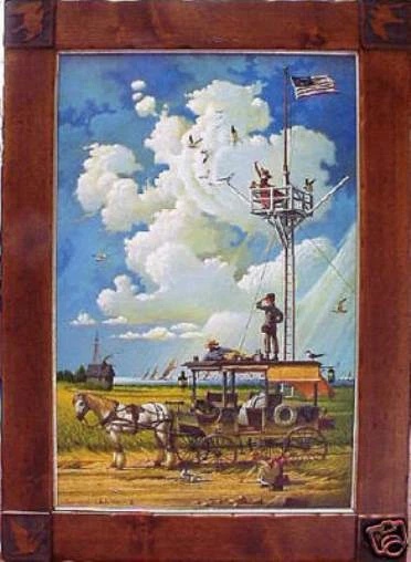 Charles Wysocki Signed Limited Edition Master Canvas: "Young Hearts At Sea"
