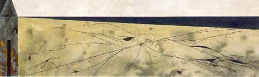 Charley Harper Estate Stamped and Numbered Limited Edition Giclee Print :"Peggy's Cove, Nova Scotia, 1945"