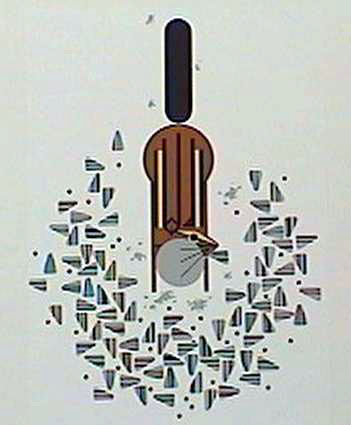 Charley Harper Estate Stamped and Numbered Limited Edition Serigraph :"Cheeky Chippy"