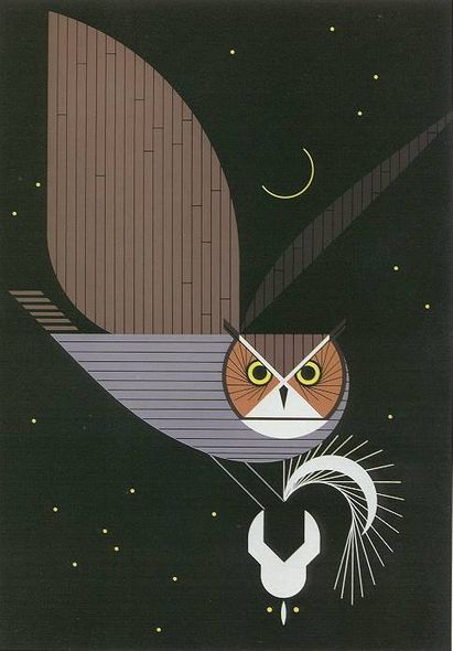 Charley Harper Estate Stamped and Numbered Limited Edition Serigraph :"Pfwhoooooooooo!"