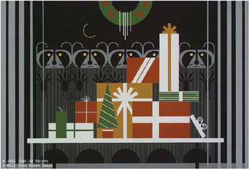 Charley Harper Limited Edition Paper Print:"Gift Rapt"