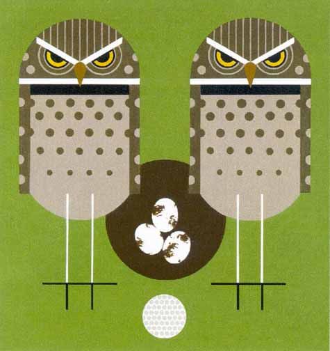Charley Harper Open Edition Lithograph :"Birdie"