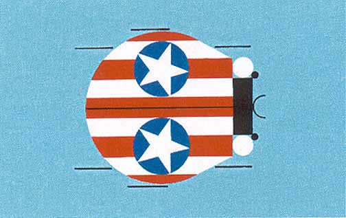 Charley Harper Open Edition Lithograph :"Liberty Ladybug"
