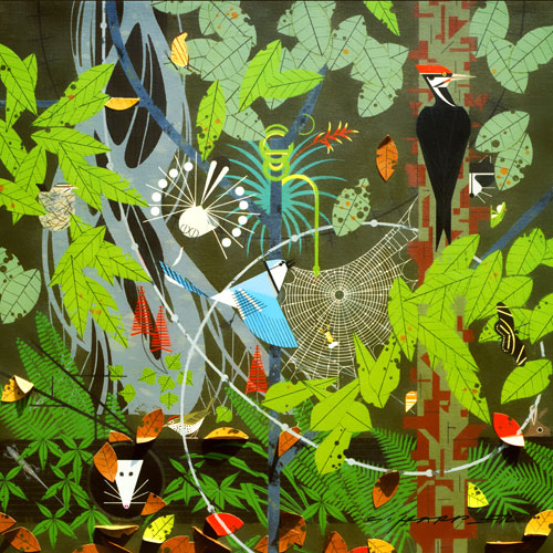 チャーリー・ハーパー　Charley Harper Amazon.co.jp: 熱帯雨林鳥 - チャーリー・ハーパー リトグラフ