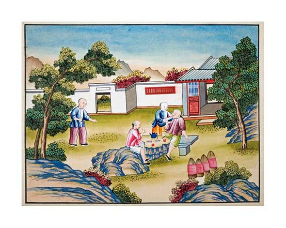 Chinese School Fine Art Open Edition Gicl&eacute;e:"Workers Meal Time"