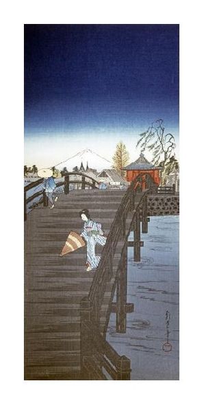 Chowka Fine Art Open Edition Giclée:"Japanese Print (Yedo River in Tokyo)"