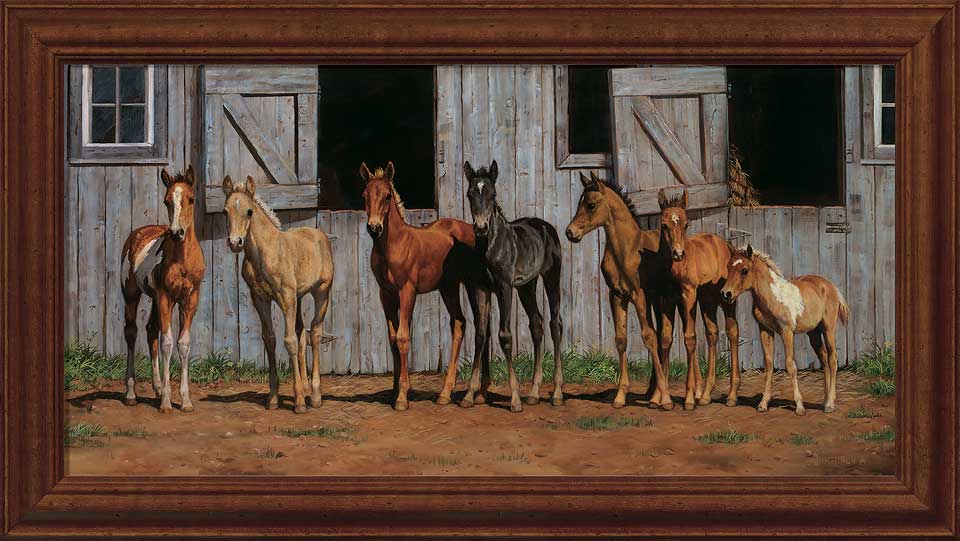 Chris Cummings Framed Limited Edition Canvas: "Little Partners"