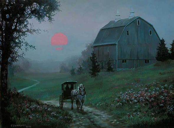 Chris Cummings Handsigned and Numbered Limited Edition Print:"Evening In Spring"