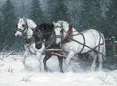 Chris Cummings Limited Edition Artist Proof Print: "December Snowfall"