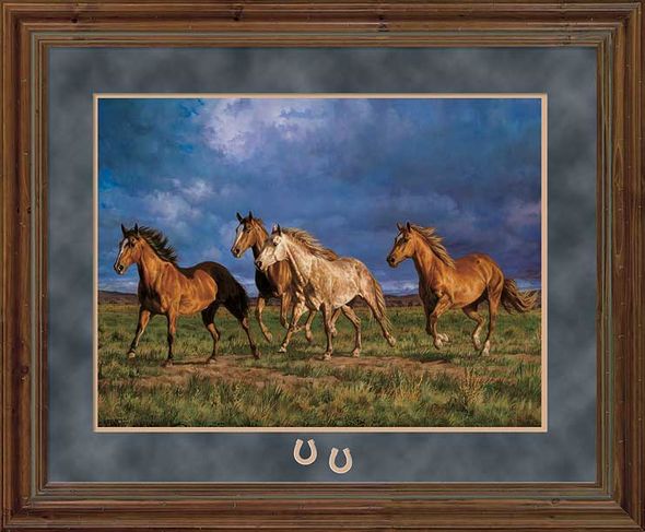 Chris Cummings Open Edition Deluxe Framed Print:"Racing the Sun"