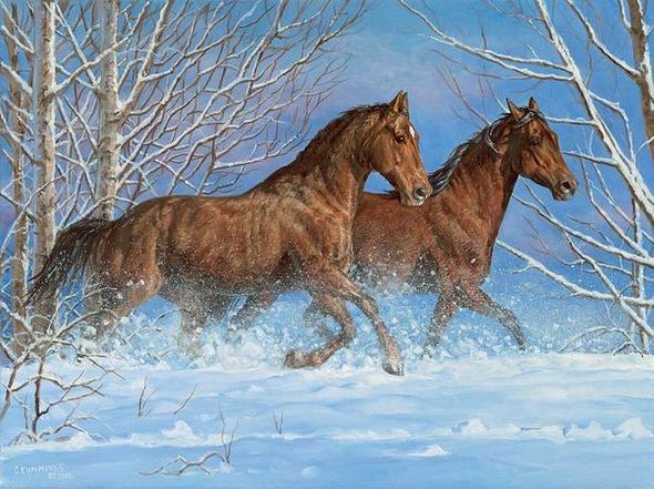 Chris Cummings Original Oil Painting: "Winter Break"