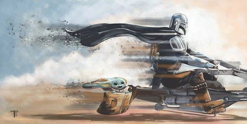 Tricia Buchanan-Benson Star Wars Limited Edition Canvas Art:"Journey"