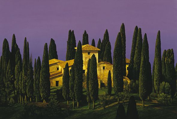Chris Young Handsigned and Numbered Limited Edition Print:"Tuscan Villa "