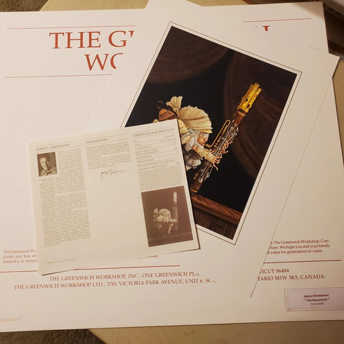 Christensen Signed and Numbered Limited Edition Lithograph: "The Bassoonists"