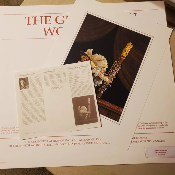 Christensen Signed and Numbered Limited Edition Lithograph: "The Bassoonists"