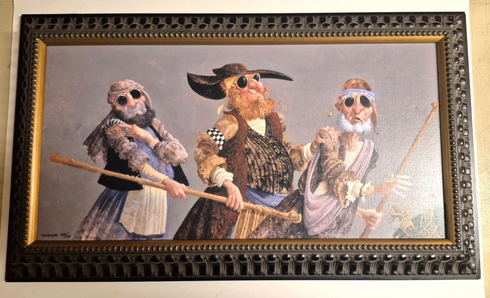 Christensen Signed Limited Edition Master Canvas Giclee: "The Blind Leading the Blind"