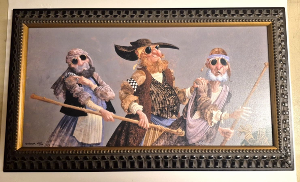 Christensen Signed Limited Edition Master Canvas Giclee: "The Blind Leading the Blind"