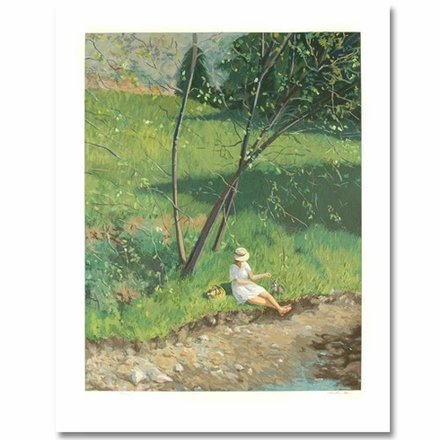 Christian Title Limited Edition Serigraph Print: "By The Brook"