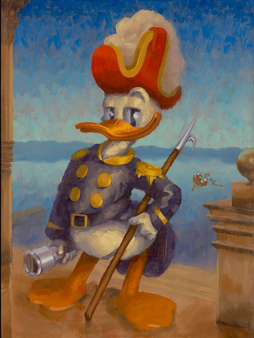 Christophe Bouchard Artist Signed Ltd Ed Gallery Wrap Canvas:"Admiral Donald, Formal Portrait"