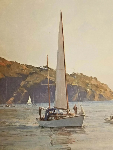 Christopher Blossom Image Signed and Numbered Limited Edition Lithograph: "Ebb Tide"