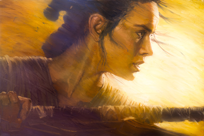 Christopher Clark Limited Edition Star Wars Canvas Giclee:"Rey"