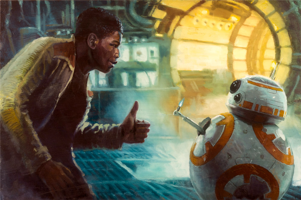 Christopher Clark Limited Edition Star Wars Canvas Giclee:"Thumbs Up"