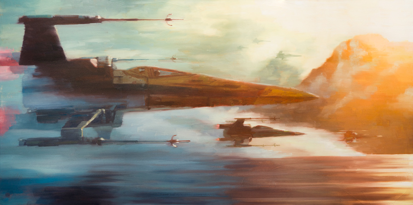 Christopher Clark Limited Edition Star Wars Canvas Giclee:"X-Wings of the Resistance"