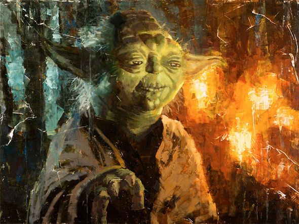 Christopher Clark Star Wars Limited Edition Canvas Art: "Master Yoda"