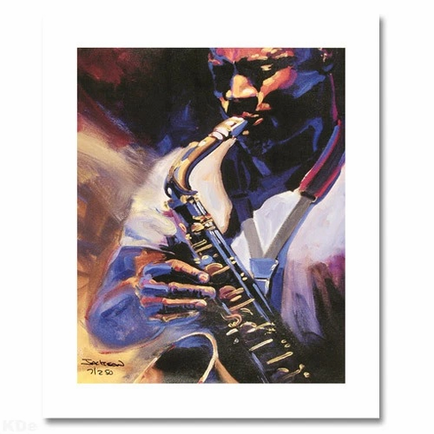 Christopher Jackson Limited Edition Giclee Print: "Blowing The Horn" Christopher Jackson Limited Edition Giclee Print: "Blowing The Horn"