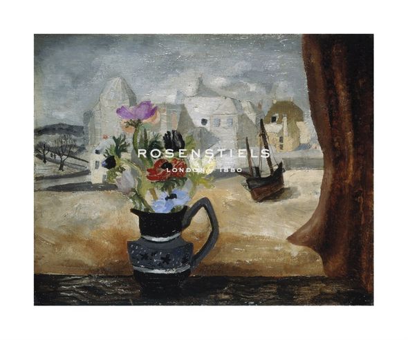 Christopher Wood Hand Numbered Limited Edition Print on Paper :"Anemones In A Cornish Window"