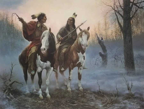 Chuck Dehaan Signed Lithograph Print on Paper: "Village Markers"