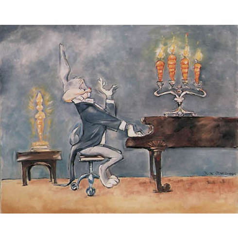 Chuck Jones Animation Art Limited Edition Canvas:"Bugs At Piano"