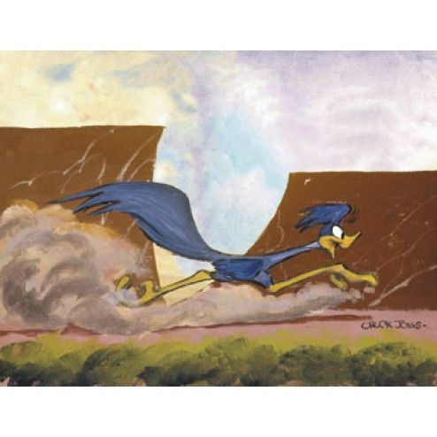 Chuck Jones Limited Edition Canvas Giclee:"Desert Duo (Road Runner)"