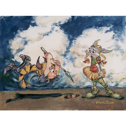Chuck Jones Animation Art Limited Edition Canvas:"Spear and Magic Helmet"