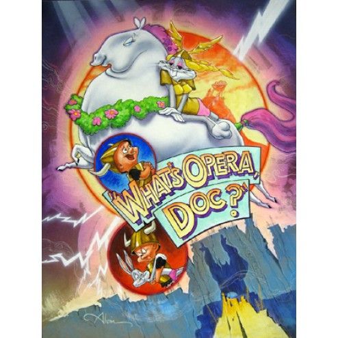 John Alvin Estate Signed Limited Edition Canvas Giclee:"Whats Opera, Doc?"