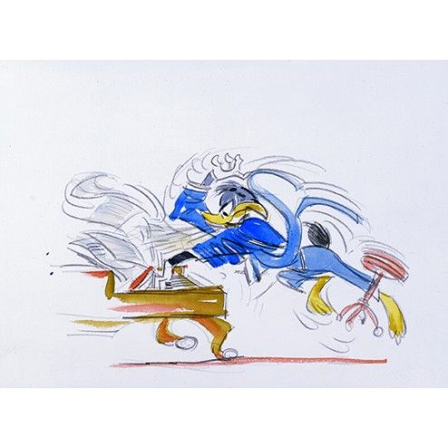 Chuck Jones Animation Art Limited Edition Paper:"Daffy Piano"
