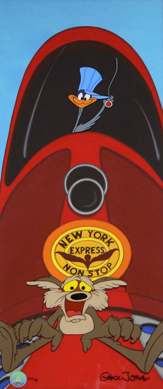 Chuck Jones Estate Signed Limited Edition Hand-Painted Cel:"Zip ‘n’ Snort"