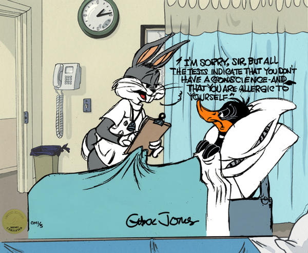 Chuck Jones Limited Edition Animation Art Cel:"Hypo-Duck-riac"